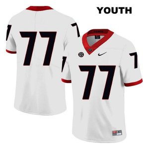 Youth Georgia Bulldogs NCAA #77 Cade Mays Nike Stitched White Legend Authentic No Name College Football Jersey AME1854ZE